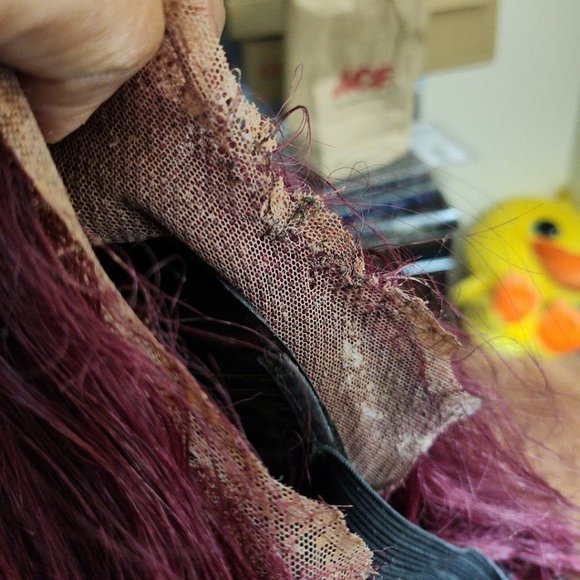 Burgundy wig